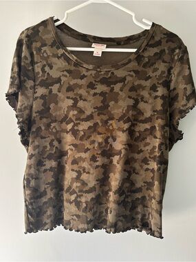 Mossimo Supply Co. Olive and Brown Camo Short Sleeve Tee